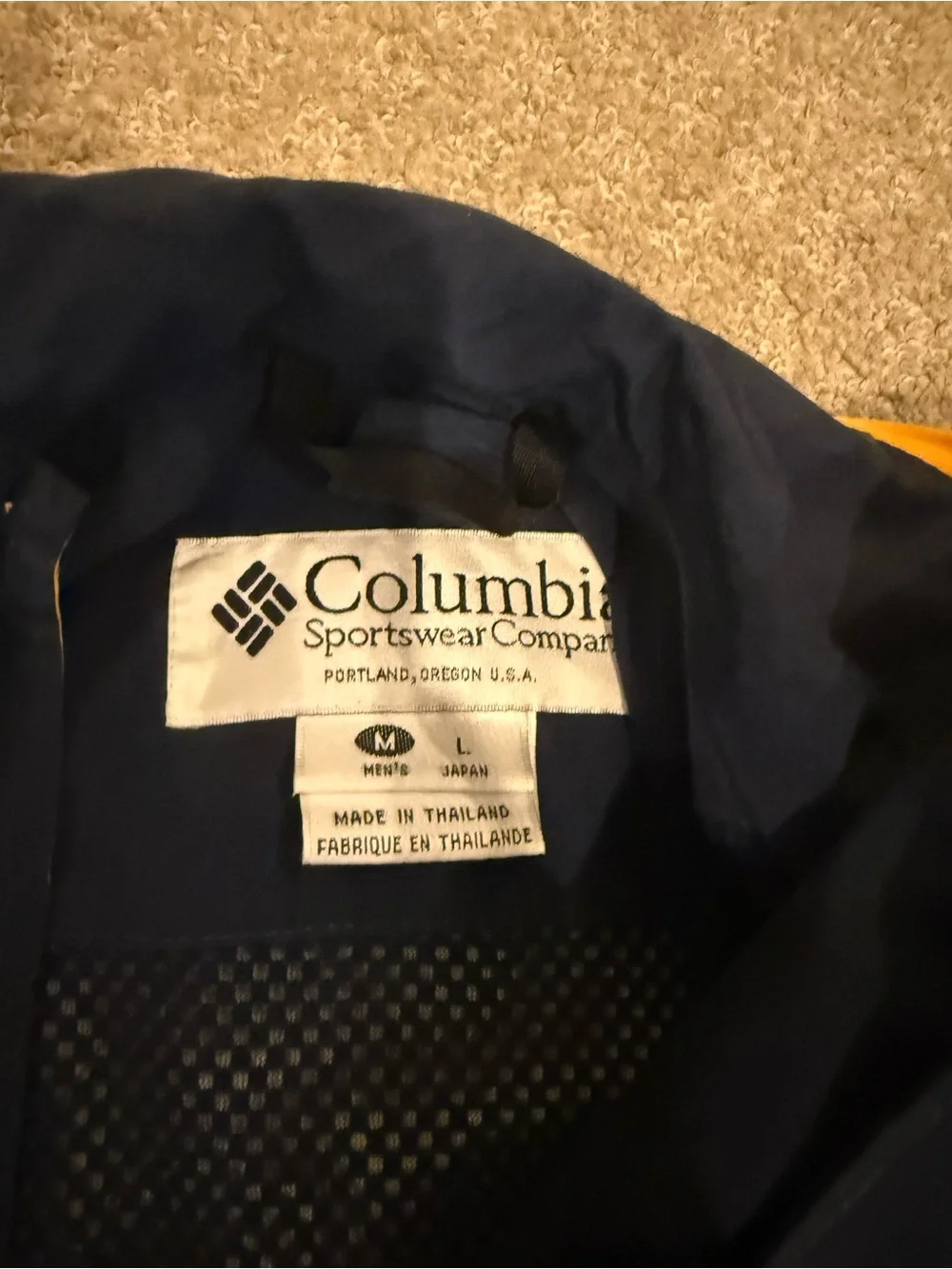 Columbia Titanium Men's Navy & Yellow Jacket